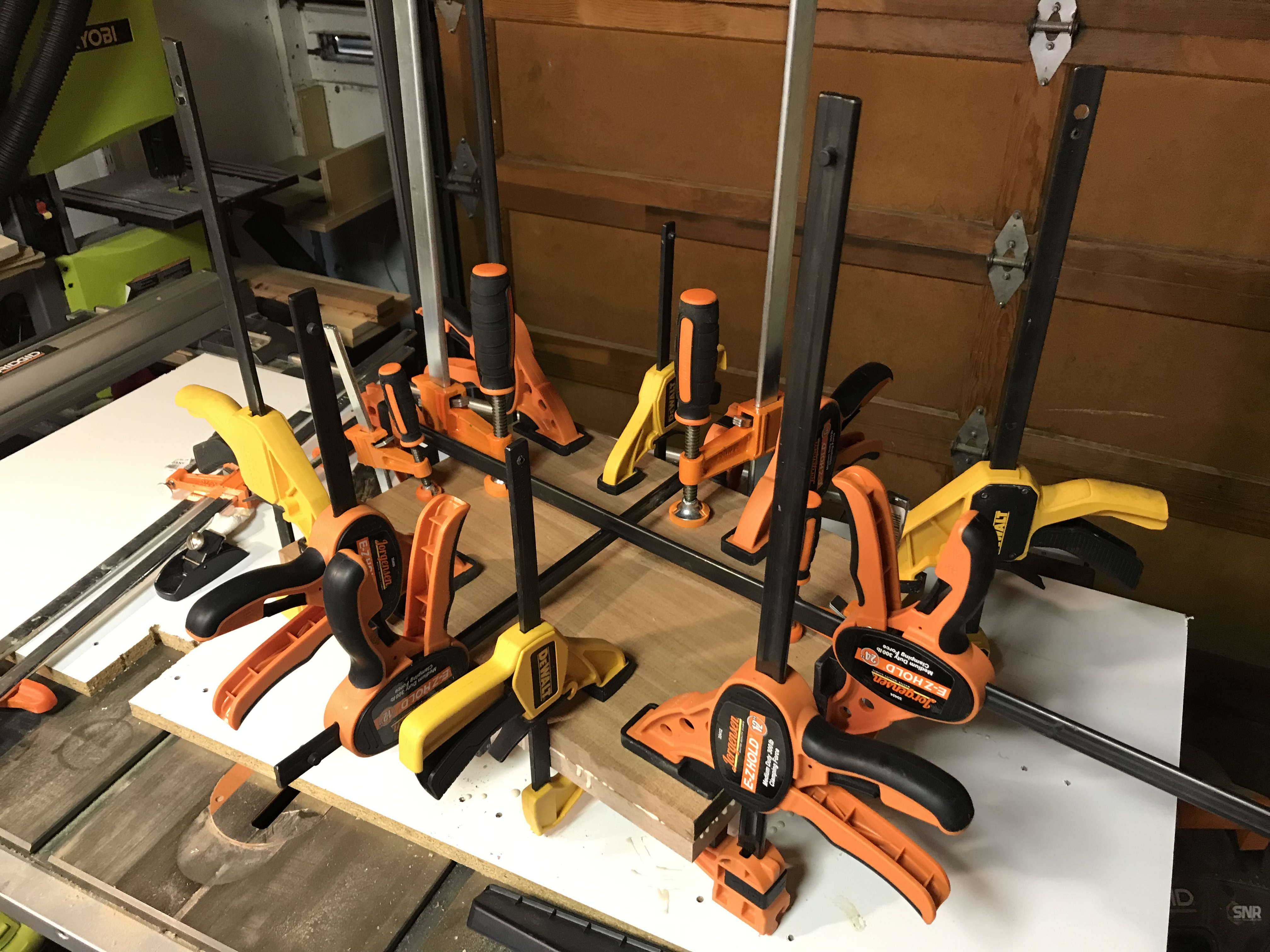 The project boards glue up process